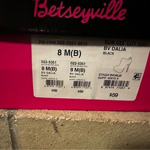 Betseyville glitter heel booties